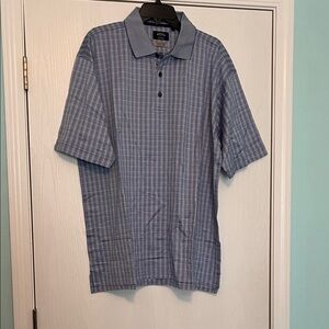 Callaway Blue Plaid Polo Shirt